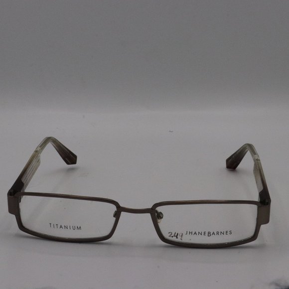 Jhane Barnes Chocolate Brown Rectangle Full Rim Titanium  Vintage Unisex Glasses - Picture 1 of 2